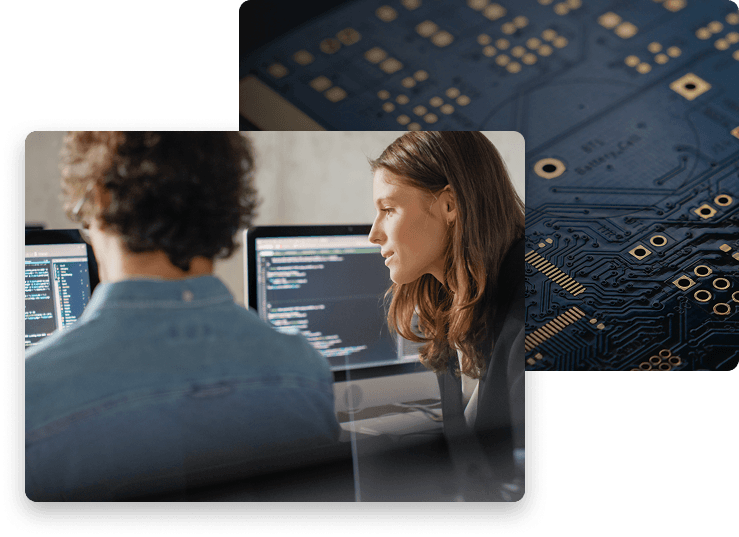 Business professionals collaborating